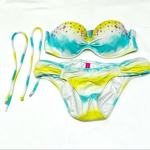 Victoria’s Secret tie dye rhinestone Bikini set